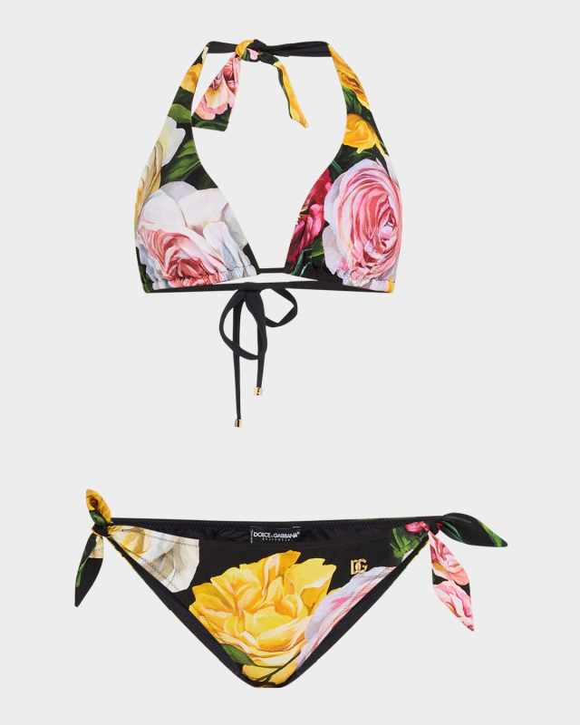 Peonies and Roses Two-Piece Swimsuit